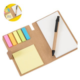 Kit 10 Un Bloco De Anotações Ecológico Com Caneta Ecológica