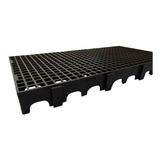 Kit 10 Un Palete Estrado Pallet Piso Plastico Preto 50x25