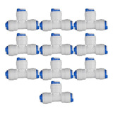 Kit 10 União Conexão Rápida T 1/4 Para Purificadores