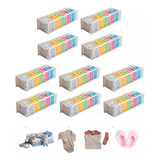 Kit 10 Unid Colmeia Organizadora Gaveta Roupas Bebê 10x40x15