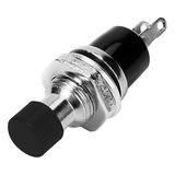 Kit 10 Unidades Botão Push Button Pbs-110 Sem Trava (preto)