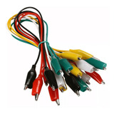 Kit 10 Unidades Cabo Garra Jacaré Colorido Pequeno Arduino