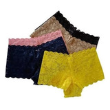 Kit 10 Unidades Caleçon Short Calcinha Renda