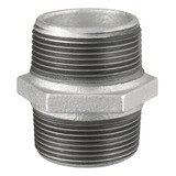 Kit 10 Unidades Niple Duplo Galvanizado 1-1/4