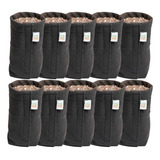 Kit 10 Vasos De Feltro 1 Litro Abre Fácil King Pot Cultivo Cor Verde