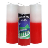 Kit 10 Vela 7 Dias Bicolor Branca E Vermelha Votiva Atacado