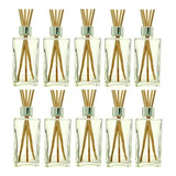 Kit 10 Vidro Frascos Difusor Retangular 300ml Aromatizador