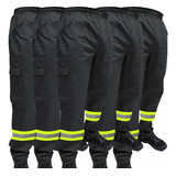 Kit 10-calça De Uniforme Brim Pesado - Com Faixa Refletiva