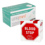 Kit 100 Alcool Swab + 500 Blood Stop Uniqmed/amp Terapeutica