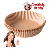 Kit 100 Bandejas Papel Forro Protetor Air Fryer Descartável