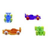 Kit 100 Brinquedo Mini Carrinho Formula 1 Plástico Colorido