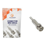 Kit 100 Conector Bnc Mola E