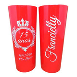 Kit 100 Copos Long Drink 350ml Acrílico Personalizados