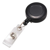 Kit 100 Cordão Porta Crachá Retrátil Com Clip - Original