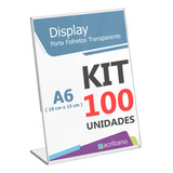 Kit 100 Display Mesa P/pix Maquininha 10x15 Ps L A6 Balcão