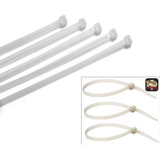 Kit 100 Enforca Gato Abraçadeira Nylon Branca 100 X 2,5 Mm Cor Branco