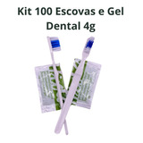 Kit 100 Escova Dental Com Creme