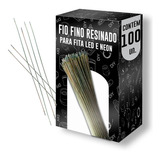 Kit 100 Fio Fino Cabinho Resinado P Fita Led E Neon 10cm