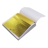 Kit 100 Folhas De Ouro Comestível P/ Restauração Douramento 
