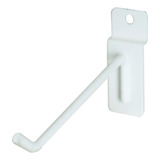 Kit 100 Gancho Para Painel Canaletado Cor Branco 10cm