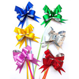 Kit 100 Laço Mágico Glitter 1,2x22cm Presente Embalagem