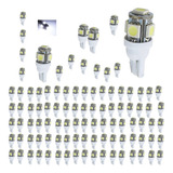 Kit 100 Lampada T10 5 Led 12v Branco Atacado