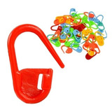 Kit 100 Marcadores Plástico De Ponto Cadeado Tricô Crochê