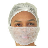 Kit 100 Mascaras Descartável Proteção Total Branca Grande Cor Branco Desenho Do Tecido Sem Desenho
