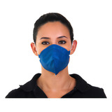 Kit 100 Máscaras Respiratória Pff2 Sem Válvula Alltec Cor Azul Desenho Do Tecido Liso