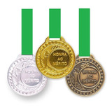 Kit 100 Medalhas Metal 29mm Honra Mrito Ouro Prata Bronze