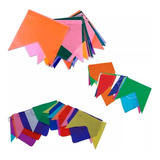 Kit 100 Metros Bandeirinha Plástica Festa Junina Promoção