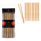 Kit 100 Par Hashi Bambu Oriental Comida Japonesa Restaurante