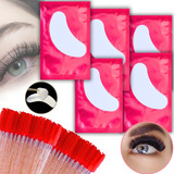 Kit 100 Pares Gel Pad Ped, 100 Escovinhas Descartáveis