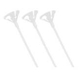 Kit 100 Pega Balão Vareta Haste Suporte Bexiga 32cm Branco