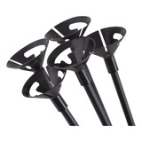 Kit 100 Pega Balão Vareta Haste Suporte Bexiga 32cm Preto