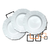 Kit 100 Pratos Plastico Redondo Refeição Festas Churrasco