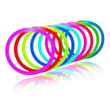 Kit 100 Pulseira Neon Alto Brilho Fluorescente Festa Balada