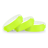 Kit 100 Pulseiras De Identificação Vinil Tri-laminado