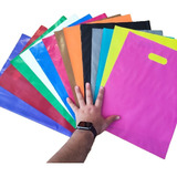 Kit 100 Sacolas Plásticas 30x40 Alça Boca De Palhaço Vazada