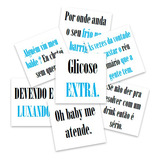Kit 100 Tags Frases Diversas Para Bebidas Drinks Azul