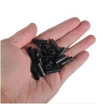 Kit 100 Terminais De Conduíte Plástico Preto 5mm Bike