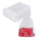 Kit 100 Un Saco Organza Saquinho 9x12 Branco Atacado