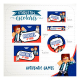 Kit 100 Uni Etiquetas Escolares Personalizadas Authentic 