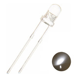 Kit 100 Unidades - Led 3mm Alto Brilho Branco Frio Arduino