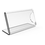 Kit 100 Unidades Display Porta Preço Acrílico 10x5 Balcão