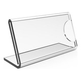 Kit 100 Unidades Display Porta Preço Acrílico 10x5 Balcão