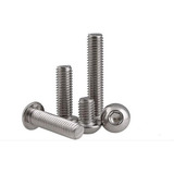Kit 100 X Parafuso Allen M6 X 20 Inox- Cabeça Abaulada
