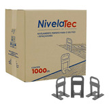 Kit 1000 Niveladores 1mm + 100 Cunhas Slim Clip Para Assentar E Nivelar Porcelanato Piso Cerâmica Nivelatec