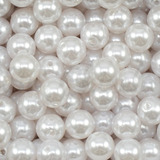 Kit 1000 Pérolas Abs 10mm Cor Branca Furo Passante Atacado
