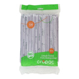 Kit 1000 Uni. Canudo Encapado Dobrável Ecológico 5,8x200mm